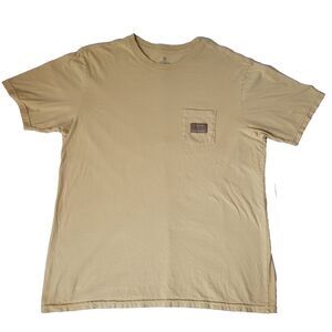 Roark Adventure Ready Goods T Shirt Mens Large Beige Garment Dyed Pocket Tee